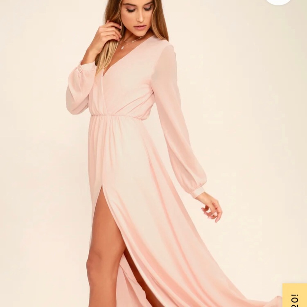 Wondrous Water Lilies Blush Pink Maxi Dress Lulus